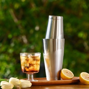 Bulk Commercial Cocktail Shakers 6pc Set, Professional Boston Shakers, Weighted Cocktail Shaker Tins for Bartending - Stainless Steel Bar Shaker Set for Restaurants & Bars - Silver