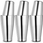 Bulk Commercial Cocktail Shakers 6pc Set, Professional Boston Shakers, Weighted Cocktail Shaker Tins for Bartending - Stainless Steel Bar Shaker Set for Restaurants & Bars - Silver