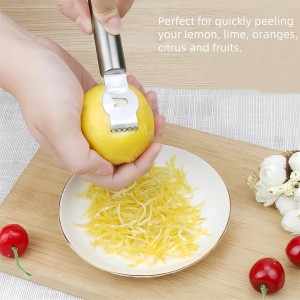 2pcs zester Stainless Steel Lemon with Hole Citrus Orange Peeling Tool Fruit Peelers