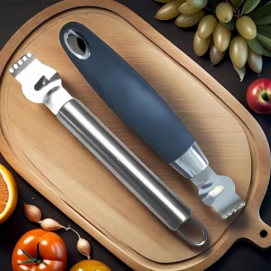 2pcs zester Stainless Steel Lemon with Hole Citrus Orange Peeling Tool Fruit Peelers