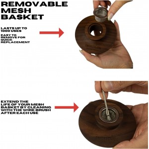 Cocktail Smoker Accessories Kit. Two Premium Rock Glasses, Six Variety of Smoke Dust, Four Coasters, Extra Wire Brush, Mesh Basket and Spoon by Smokeshow