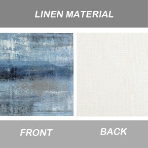 Blue Gray Placemats Set of 4 Abstract Art Place Mats Indoor Modern Linen Table Placemats Washable Wipeable Waterproof Heat Resistant Kitchen Place Mats for Dining Tables, 18 X 12 Inch