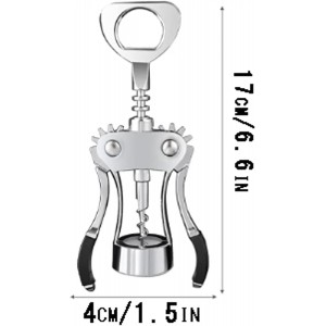 Wine Opener, Zinc Alloy Premium Wing Corkscrew Wine Bottle Opener with Multifunctional Bottles Opener, Upgrade