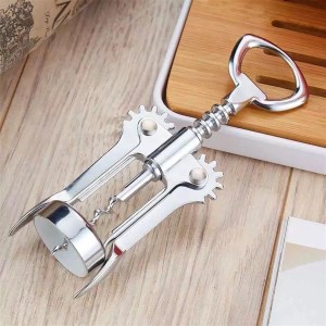 Wine Opener, Zinc Alloy Premium Wing Corkscrew Wine Bottle Opener with Multifunctional Bottles Opener, Upgrade