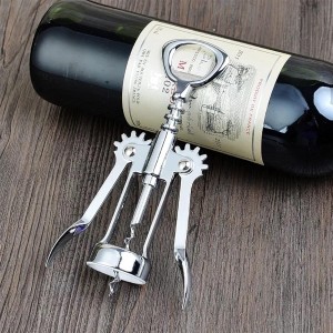 Wine Opener, Zinc Alloy Premium Wing Corkscrew Wine Bottle Opener with Multifunctional Bottles Opener, Upgrade