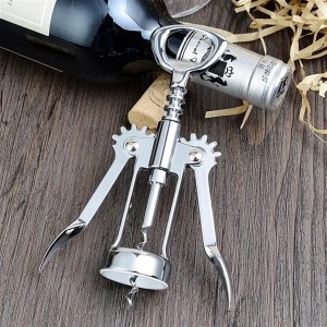 Wine Opener, Zinc Alloy Premium Wing Corkscrew Wine Bottle Opener with Multifunctional Bottles Opener, Upgrade
