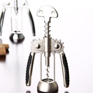 Wine Opener, Zinc Alloy Premium Wing Corkscrew Wine Bottle Opener with Multifunctional Bottles Opener