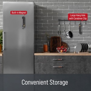 Stocking Stuffer for Men – Digital Meat Thermometer, Instant Read Digital Food Thermometer with Waterproof Probe, Backlight, Hold/Min/Max – Perfect BBQ Grill & Kitchen Gadget, Great Christmas Gift