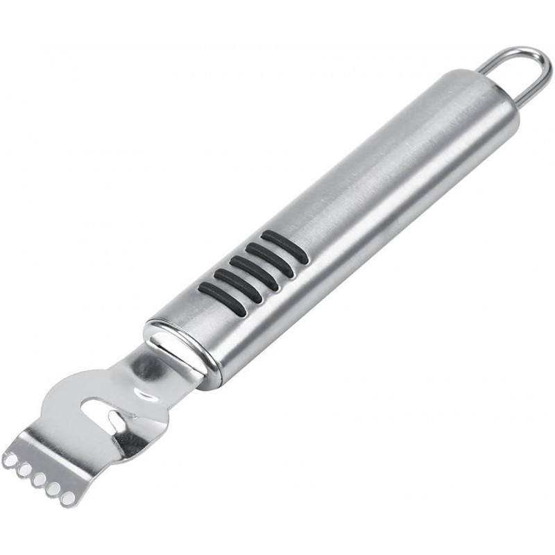 Silver Lemon Zester Peeler, Stainless Steel Lemon Lime Orange Peeler with Knife Fruit Zester Citrus Scraper, Handheld Peeling Tool Fruit Orange Peelers Kitchen Tools Graters, Peelers and Slicers