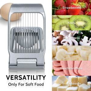 Heavy Duty Stainless Steel Wire Egg Slicer for Hard Boiled Eggs & Strawberry Other Soft Food