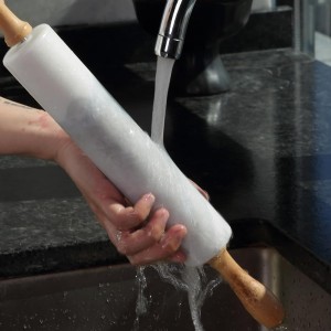 Koville Marble Rolling Pin, Non-Stick African Stone Polished Dough Roller, Pasta, Dumpling, Ravioli, Fondant, Pie Crust, Kitchen Baking Pastry Tools(Namib Fantasy)