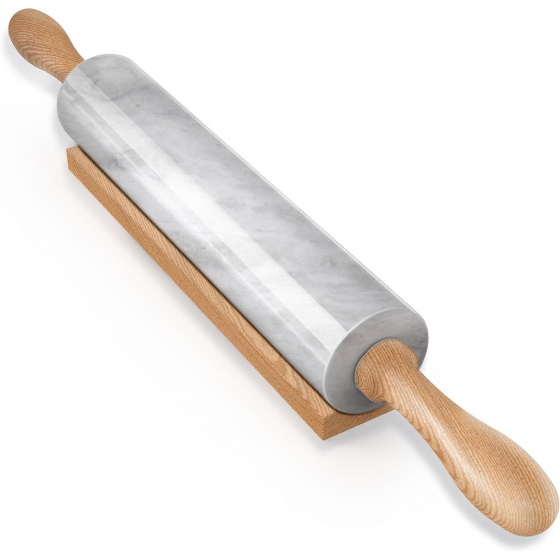 Koville Marble Rolling Pin, Non-Stick African Stone Polished Dough Roller, Pasta, Dumpling, Ravioli, Fondant, Pie Crust, Kitchen Baking Pastry Tools(Namib Fantasy)