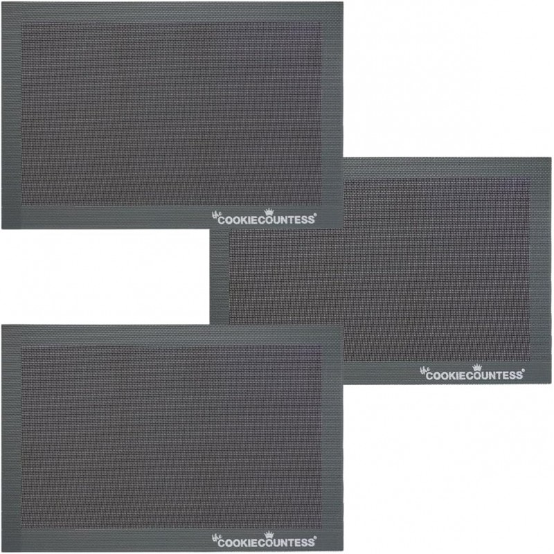 The Cookie Countess Small Mesh Non-Stick Baking Mats, Pack of 3-14.5