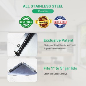 Upgraded Stainless Steel Under Cabinet Jar Opener for Seniors, Under Cabinet Jar Openers for Weak Hands, Jar Lid & Bottle Cap Opener Tool, Under Counter Can Opener, One Handed Jar opener