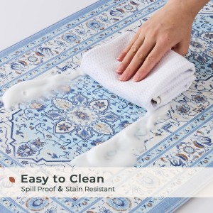 FRESHMINT Anti Fatigue Kitchen Mats Set 2 PCS, Waterproof & Non-Skid Medallion Kitchen Rugs, Cushioned Kitchen Floor Mats for Standing Washable Comfort Kitchen Runners for Lanudry, Office, Sink