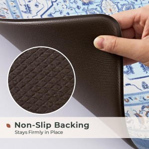 FRESHMINT Anti Fatigue Kitchen Mats Set 2 PCS, Waterproof & Non-Skid Medallion Kitchen Rugs, Cushioned Kitchen Floor Mats for Standing Washable Comfort Kitchen Runners for Lanudry, Office, Sink