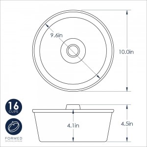 Nordic Ware Formed Angel Food Cake, 16 Cup, Twilight Blue