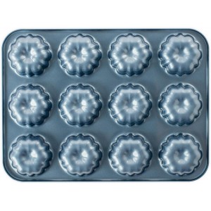 Nordic Ware Formed Mini Bundt, 12 Cavity Cupcake, Twilight Blue