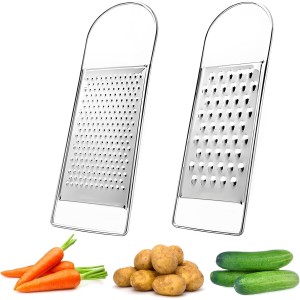 2 Pack Cheese Grater Handheld, Flat Coar...