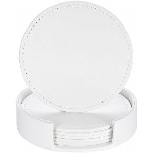 uxcell 1 Set Leather Coasters for Drinks...