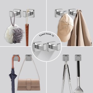 5 Pieces Polished Chrome Bathroom Hardware Accessories Set,Stainless Steel 23.6