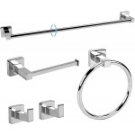 5 Pieces Polished Chrome Bathroom Hardware Accessories Set,Stainless Steel 23.6