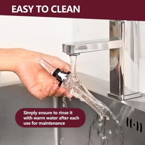 Wine Aerator Pourer Spout Diffuser - Wine Decanter with Aerator Attaches to Wine Bottle for Enhanced Flavor | Premium Quality Wine Air Aerator with Reusable Silicone Wine Stopper | No Drip or Spill