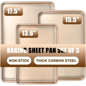 Baking Sheet Pan Set of 3, Commercial Co...