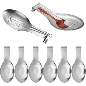 8 Pcs Stainless Steel Spoon Rest, Large ...