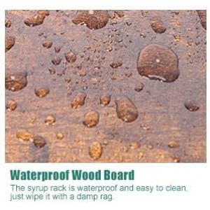 KLM Liquor Bottle Display Shelf, Coffee Syrup Rack Organizer, 3 Step Countertop Liquor Wine Rack, mini bar,liquor cabinet, Home Retro Bar Shelf Stand for Liquor Whiskey, Spirits