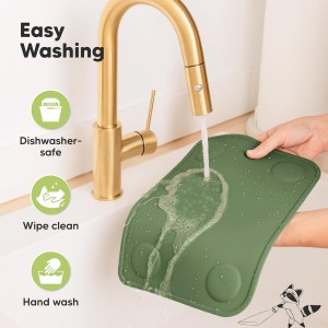 KeaBabies 2pk Silicone Placemats for Toddlers, Kids - 12x9 Non Slip Suction Baby Silicone Placemat for Restaurants, Dining Table,Travel, Easy to Clean, Food Grade/BPA-Free,Small Baby Table Mat(Slate)