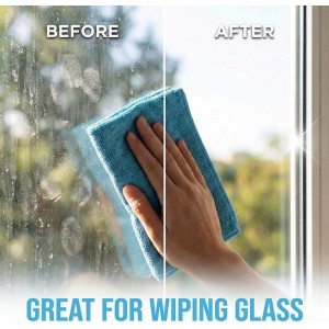 Microfiber Cleaning Cloth 12 Pack - 12 x 12 inches - Rags for Cleaning House Streak-Free Wipes for Screens, Dusting & Appliances - Premium Micro Fiber Cloth for Cleaning