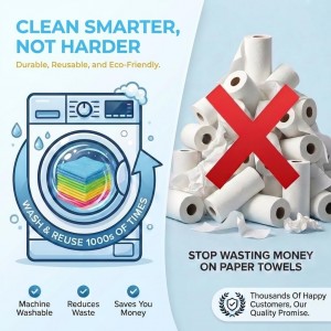 Microfiber Cleaning Cloth 12 Pack - 12 x 12 inches - Rags for Cleaning House Streak-Free Wipes for Screens, Dusting & Appliances - Premium Micro Fiber Cloth for Cleaning