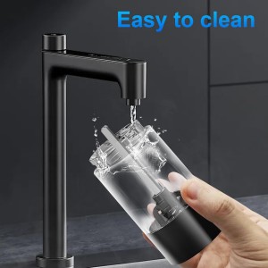 Electric Pepper or Salt Grinder,Adjustable Coarseness Salt & Pepper Mill,With LED Light,Easy to Clean,Battery Powered,One Handed Operation,Kitchen Essential（1 pack/black）