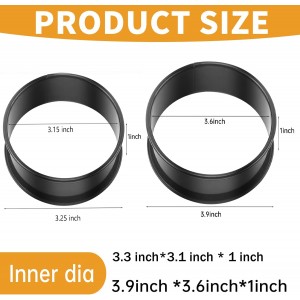 Crumpet Rings, 16Pack Nonstick English Muffin Ring, Outer diameter 4 Inch+3.3Inch Food-Grade Stainless Steel Tart Rings. More Convenient to Take the Food of The Bakery Ring Mold.