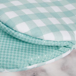 KITCHENAID Gingham Mini Oven Mitt 2-Pack Set, Mineral Water, 5.5