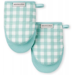 KITCHENAID Gingham Mini Oven Mitt 2-Pack...