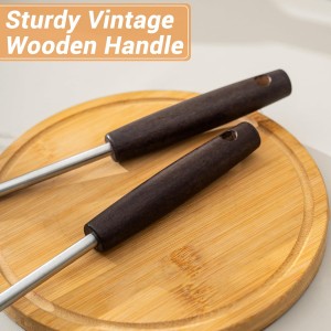 FJNATINH Cooking Utensils - Spatula, Ladle, Skimmer Spoon, Slotted Spatula - 4 Pieces Stainless Steel Wok Utensils Set for Carbon Steel