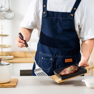 FJNATINH Cooking Utensils - Spatula, Ladle, Skimmer Spoon, Slotted Spatula - 4 Pieces Stainless Steel Wok Utensils Set for Carbon Steel