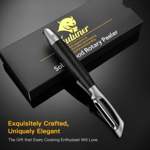 KULUNER 304 Stainless Steel Multi-Function Kitchen Peeler - With Solid Wood Handle, Sharp & Durable Blade, Effortlessly Peels Vegetables and Fruits, Essential Kitchen Tool