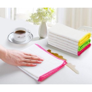 10 Pack Dishcloths White Fiber Dish Cloths Towels Set 12