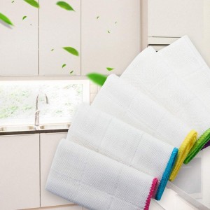 10 Pack Dishcloths White Fiber Dish Cloths Towels Set 12