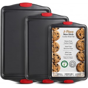 Baking Sheet Set, 3-Piece Cookie Sheet S...