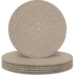 Round Placemats Set of 6, Cotton Rope Wo...