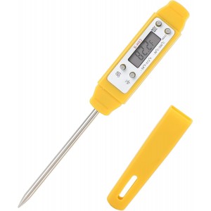 Akozon Digital Food Thermometer Automatic Calibration Pen High Accuracy Electronic Pocket Thermometer Yellow Home and Family Appliance and Decor