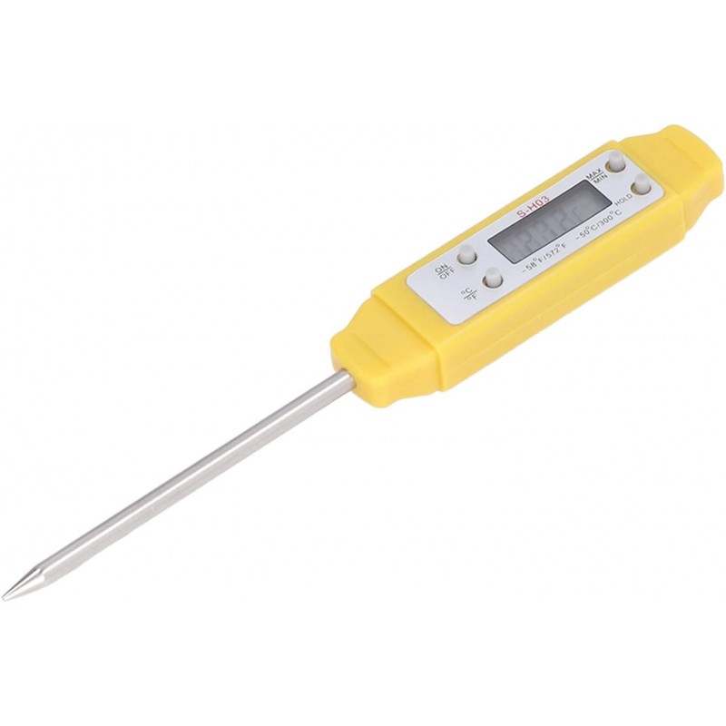 Akozon Digital Food Thermometer Automatic Calibration Pen High Accuracy Electronic Pocket Thermometer Yellow Home and Family Appliance and Decor