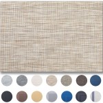 Placemats Set of 4 - Easy Clean Woven Vinyl Placemats for Dining Table, Indoor/Outdoor Place Mats, Washable PVC Table Mats（Caramel）