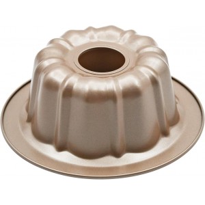 4.5'' Mini Bundt Cake Pan, Carbon Steel Round Fluted Tube Cake Pan, Non-stick Kugelhopf Cake Baking Mold for Cupcake Brownie Pudding (1pc, 4.5'')