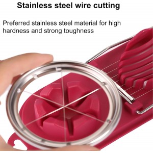 2 In 1 Multi-purpose Kitchentool Cutter Egg Boiled Egg Slicer, Can Be Used to Cut Hard-boiled Eggs cheese Fruit Strawberry Mushroom Kiwis (2PCS)