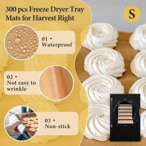 300 PCS Freeze Dryer Tray Mats for Harvest Right Dryer - Freeze Dryer Parchment Paper Set for Medium Trays - Non-Stick Baking Mats One-Off Parchment Paper Harvest Right Accessories (13